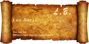 Lex Bazil névjegykártya